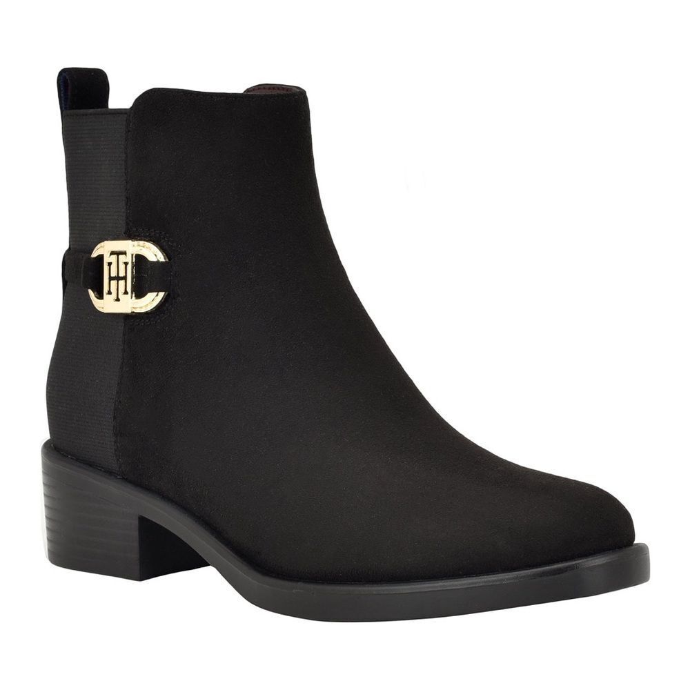 Tommy Hilfiger Women's Imiera Black Suede Ankle Boots Size 6